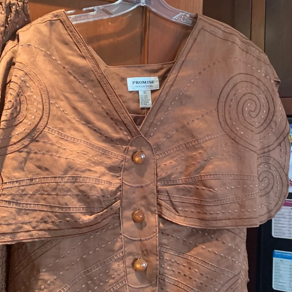 Promise Collection Brown Linen Garment - Picture 2 of 4